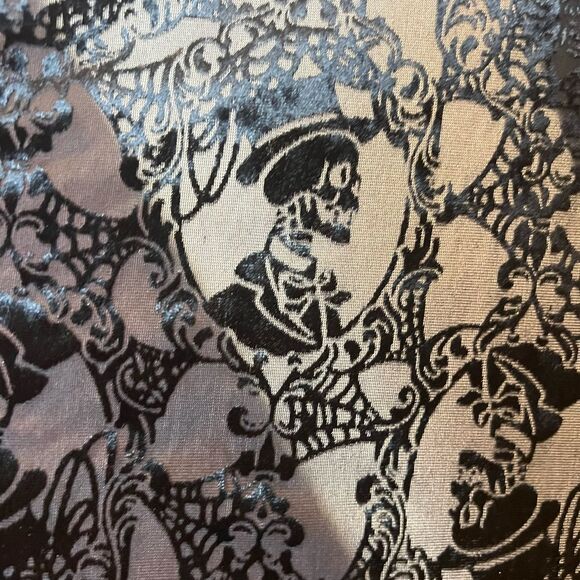 NWT Torrid Black Velvet Burnout Kimono Skeleton Damask Print Duster 4X 26 - Picture 6 of 13